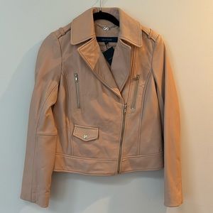 Cole Haan asymmetrical moto leather jacket